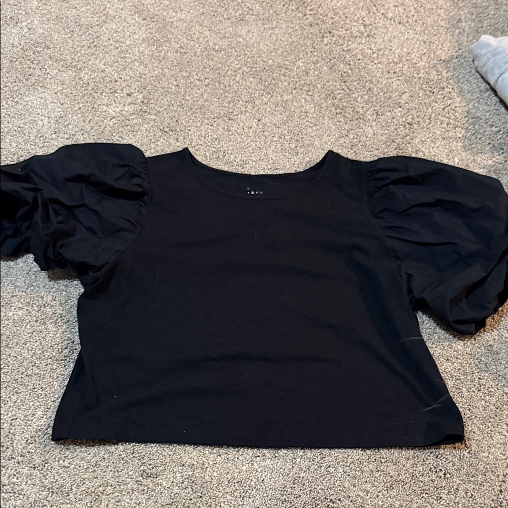 Target Black Puff Sleeve Blouse